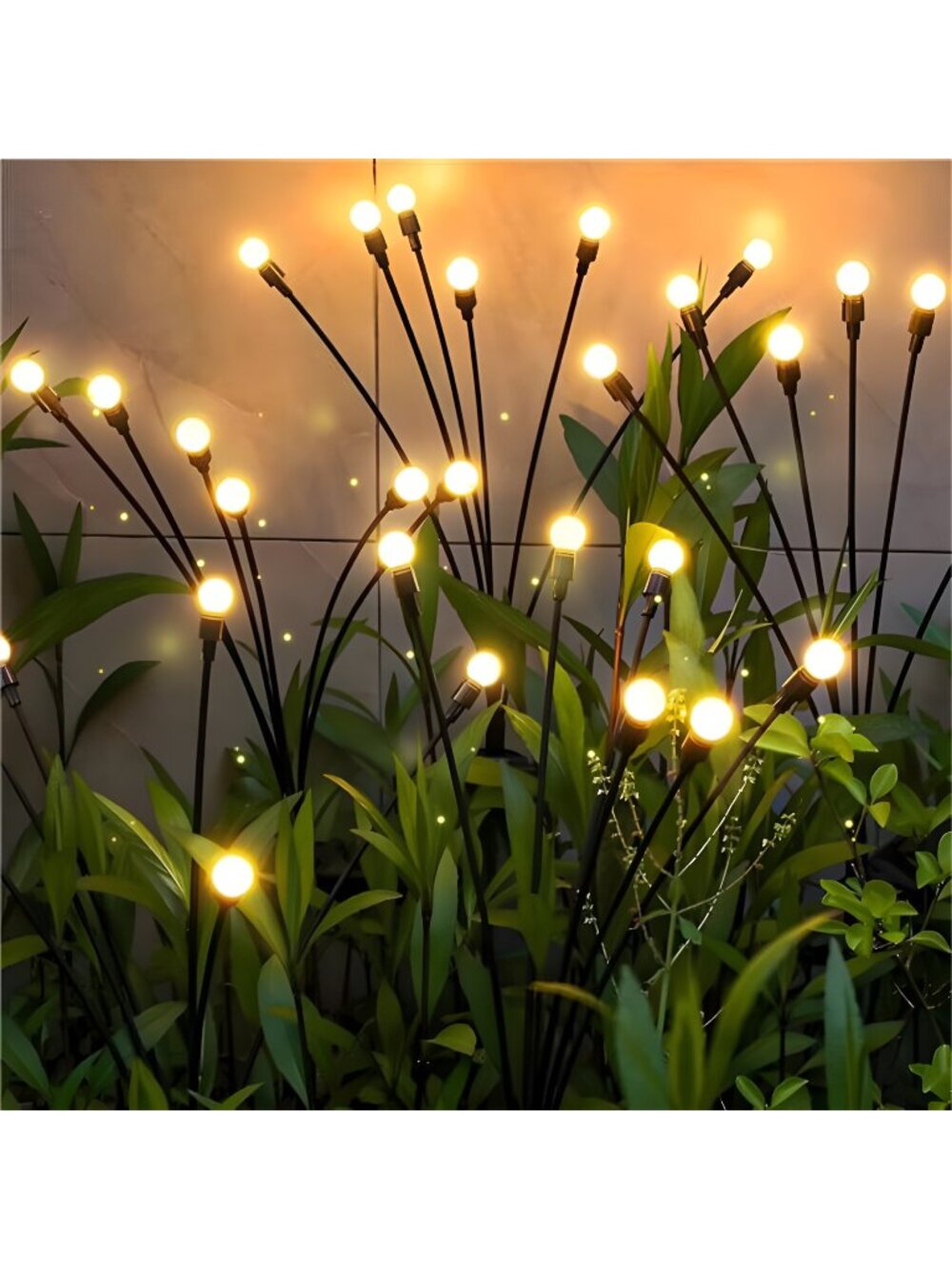Warm-2Pack 16LED Firefly Warm Changing Lights, Garden Solar Lights Outdoor